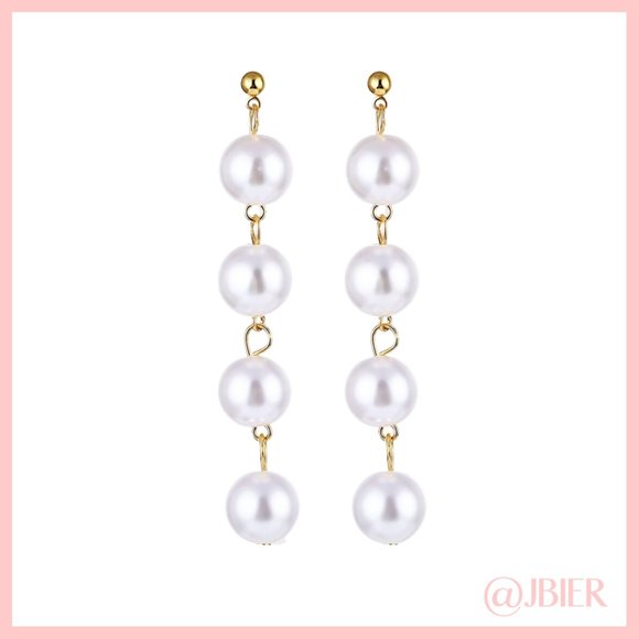 Pearl Drop Earrings - Picture 1 of 2